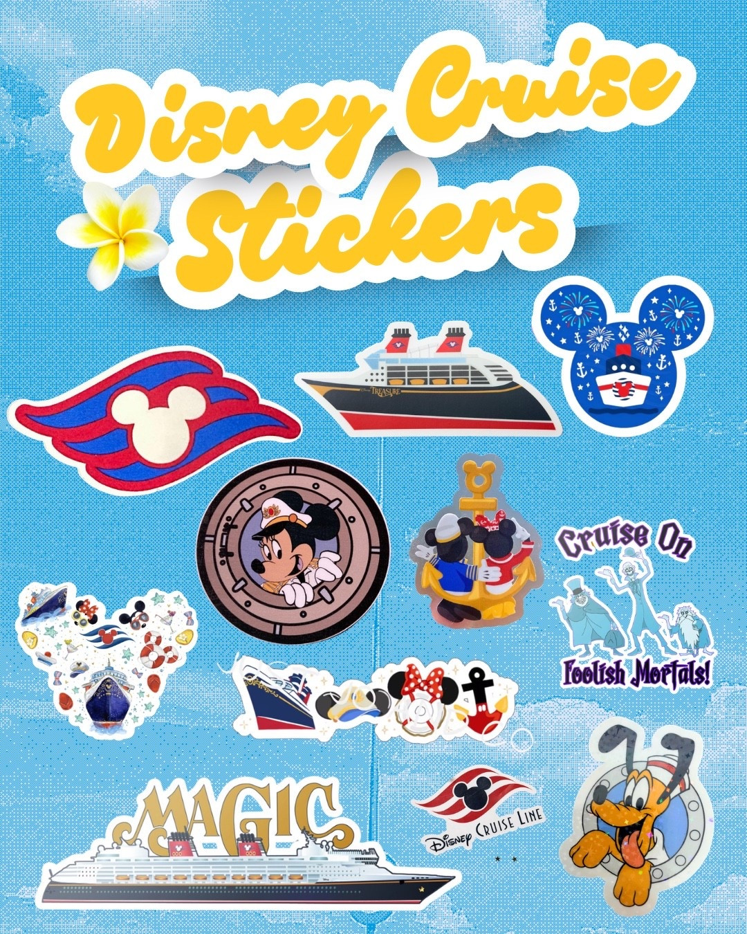 Cute Disney cruise stickers for your kindle covers or water bottles #stickers #dcl #disneycruise #disneycruiseline #cruise #disney