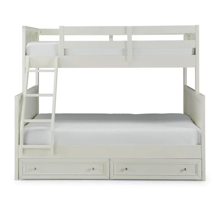 Naples Off-White Twin Over Full Bunk Bed by homestyles - Walmart.com | Walmart (US)