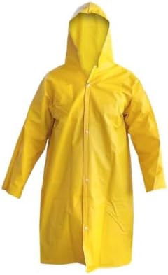 Kit 2 Capas de Chuva PVC com Forro Respiravel Reforçada Unissex com Capuz Botão para Obra Profi... | Amazon (BR)