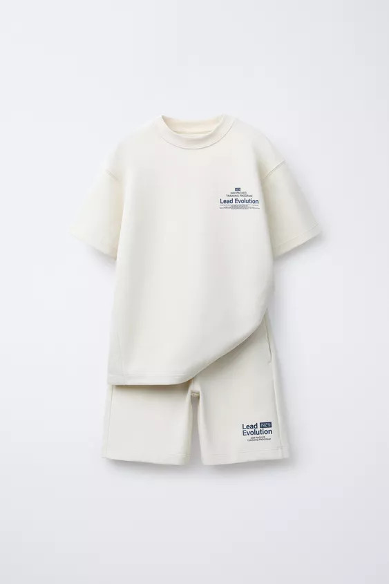 INTERLOCK T-SHIRT AND BERMUDA SET | Zara US
