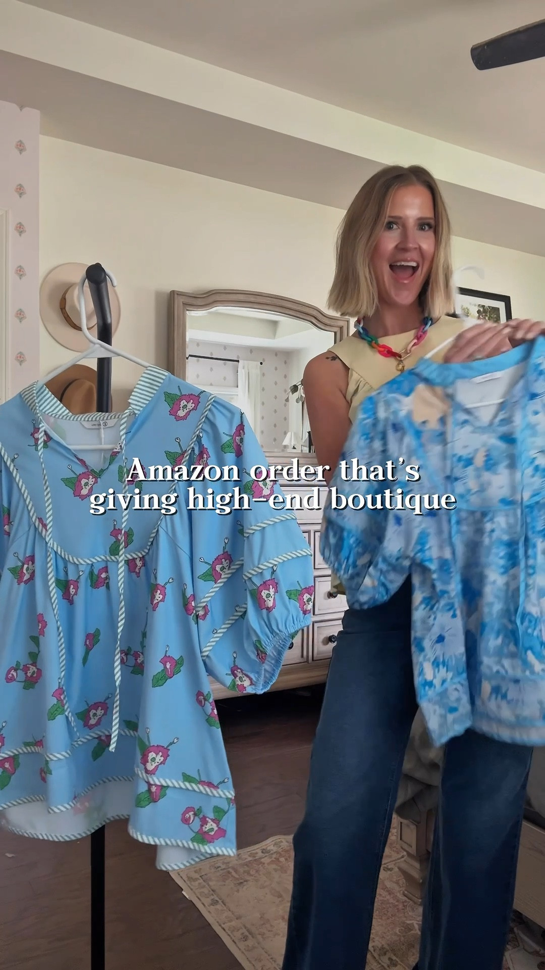 Cannot believe all of this is from Amazon! 

Necklaces are from HIVE Designs Code EMILY15
Spring outfits, Spring tops, overall outfit, Summer Outfits, summer tops, style, outfit Inspo 

#LTKootd #LTKU #LTKSeasonal