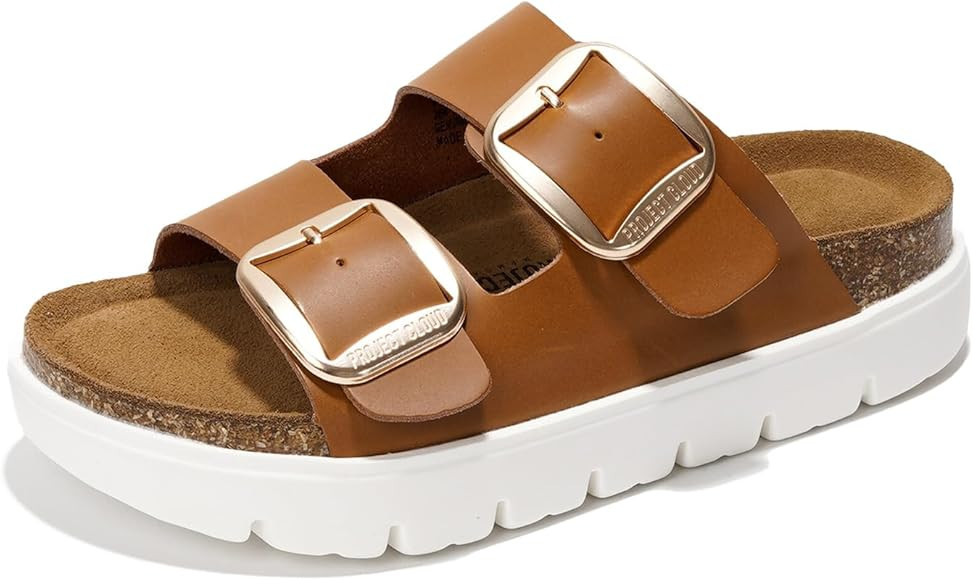 Project Cloud Genuine Leather Platform Sandals Women Footwear - Wedge Chunky Sandals Womens sanda... | Amazon (US)
