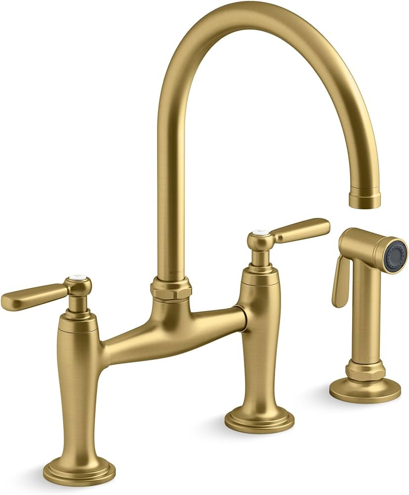 Kohler 28356-2MB Kitchen Faucets and Accessories, Vibrant Brushed Moderne Brass | Amazon (US)