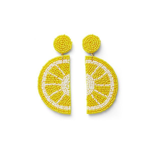 Lemon Bead Drop Earrings - Tabitha Brown for Target Yellow | Target
