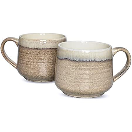 Bosmarlin Large Ceramic Coffee Mugs Set of 2, 17 Oz, Big Tea Cup for Office and Home, Dishwasher and | Amazon (US)