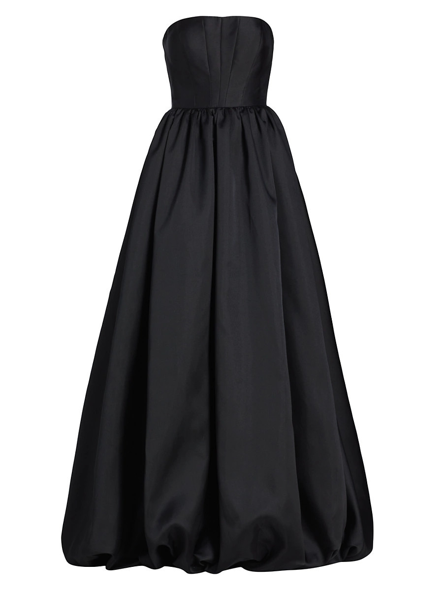 Women's Vieda Strapless Bubble-Hem Gown - Black - Size 10 | Saks Fifth Avenue