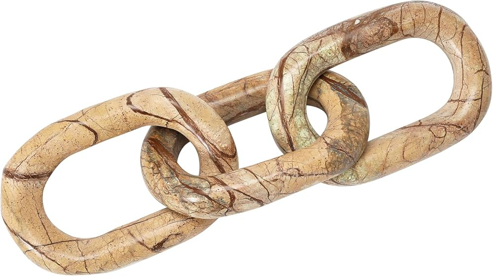 Bloomingville Decorative Marble Chain, Variegated Brown Tones | Amazon (US)