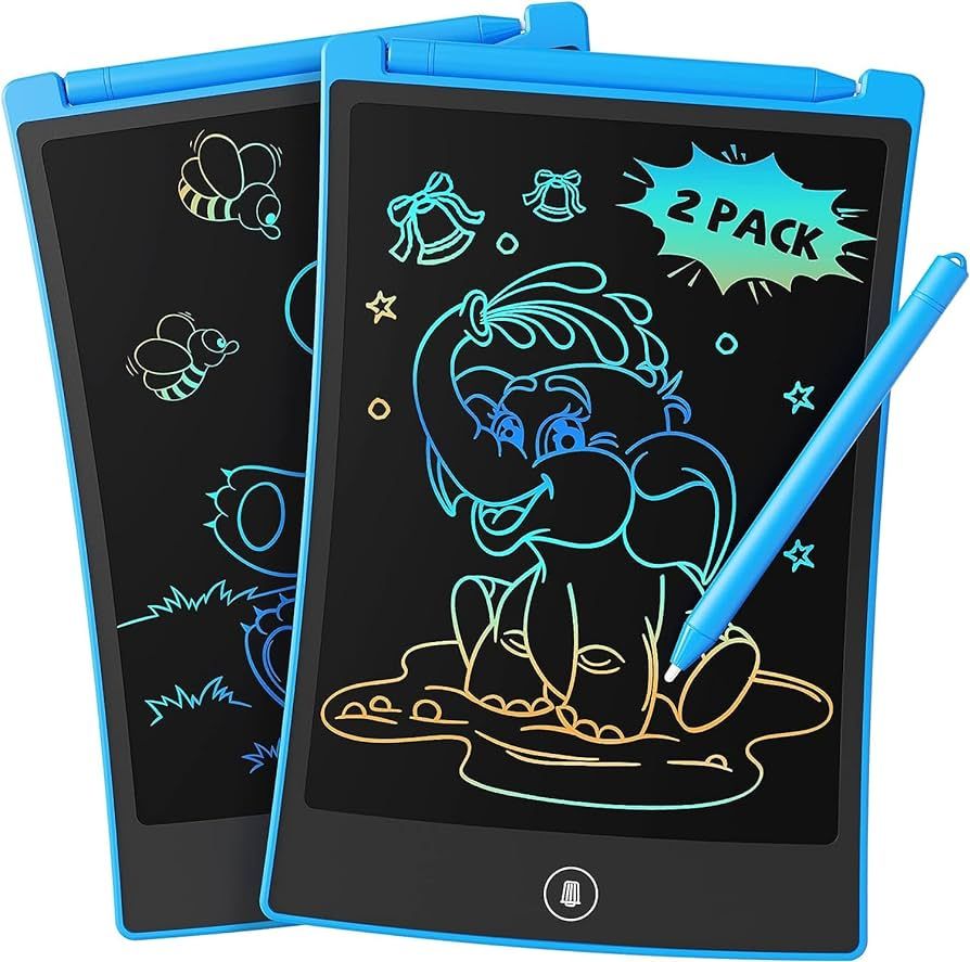 TEKFUN 2 Pack LCD Writing Tablet with Stylus, 8.5in Erasable Doodle Board Mess Free Drawing Pad f... | Amazon (US)