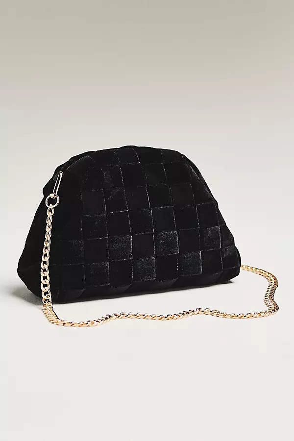 Thick Velvet Woven Clutch | Anthropologie (US)