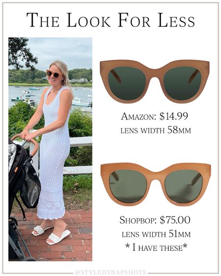 Save vs splurge sunglasses 🕶️ 
Amazon, $14.99
Shopbop $75 (I have these) 

#LTKunder100 #LTKunder50
