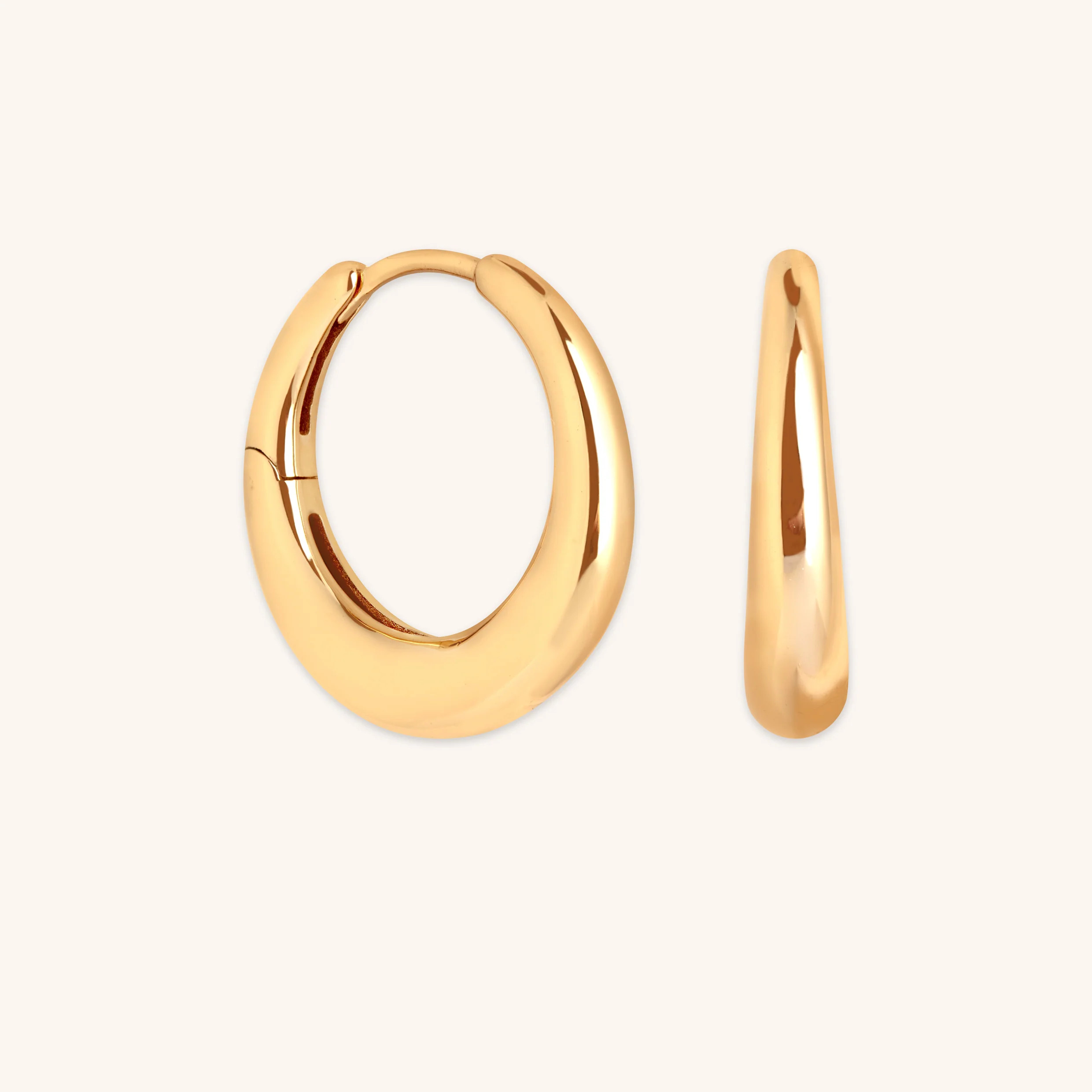 Dome Medium Hoops in Gold | Astrid & Miyu UK