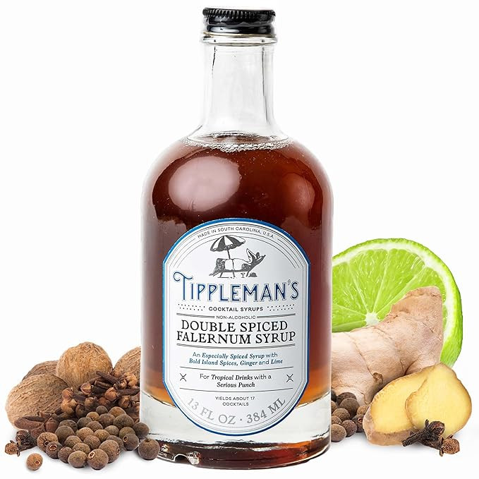 Tippleman's Double Spiced Falernum Syrup - Craft Cocktail Mixer - All Natural Complex Cocktail Ba... | Amazon (US)