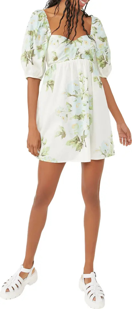 Free People Peony Puff Sleeve Babydoll Dress | Nordstrom | Nordstrom