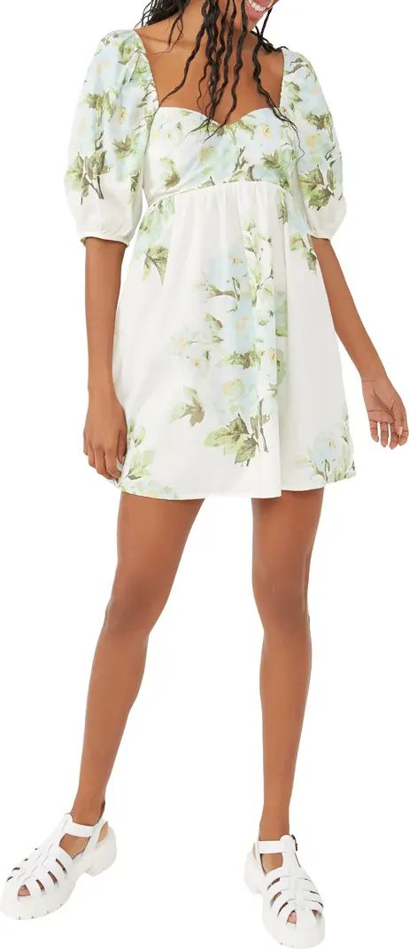 Free People Peony Puff Sleeve Babydoll Dress | Nordstrom | Nordstrom