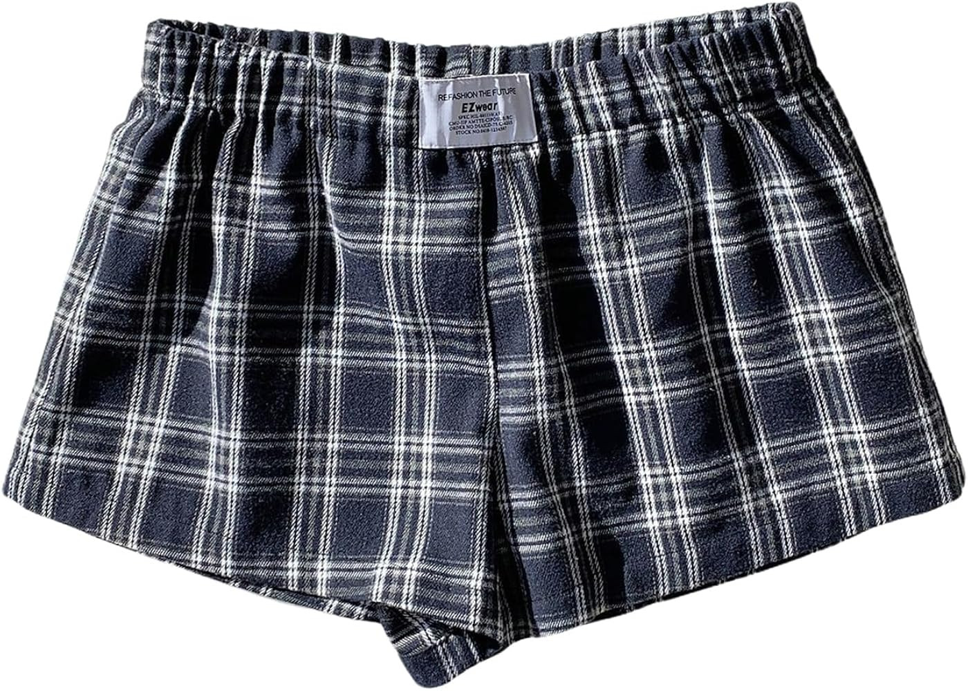 SOLY HUX Women's Plaid Pajama Shorts Elastic Low Rise Y2k Casual Summer Sleep Pj Lounge Shorts | Amazon (US)