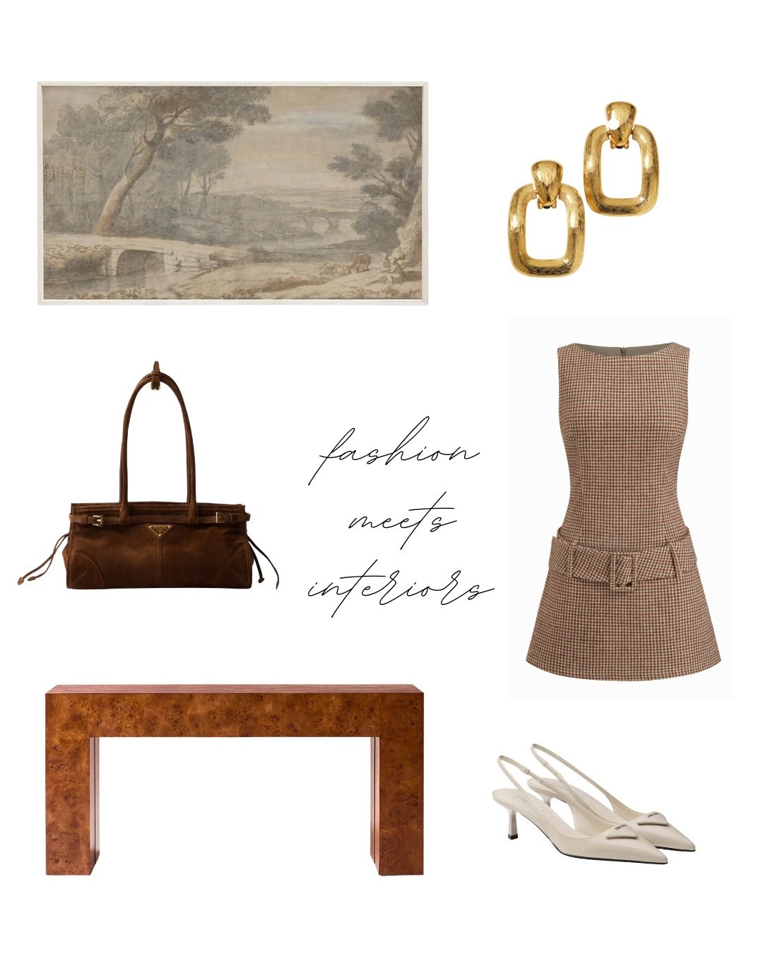 ✨ FASHION MEETS INTERIOR ✨

This is the interior design revival you’ve been waiting for — and while you’re taking notes for your next space refresh, you might just pick up what to wear these days, too.

Because let’s be honest… whether you’re hosting an open house or meeting a client, overdressed is always better than under.

This month’s match made in chic heaven?
👗 Cider professional plaid dress
👠 Prada heels
👜 Prada purse
✨ Neiman Marcus gold chunky earrings
🪞 CB2 Burrled Wood Console 
📺 Samsung Frame TV with Etsy Digital Print 

#CovelleAndCo #FashionMeetsInterior #DesignInspo #OOTD #HomeDesign #StyleRevival #LuxuryLiving #InteriorDesign #RealEstateStyle 

#LTKBeauty #LTKHome #LTKStyleTip