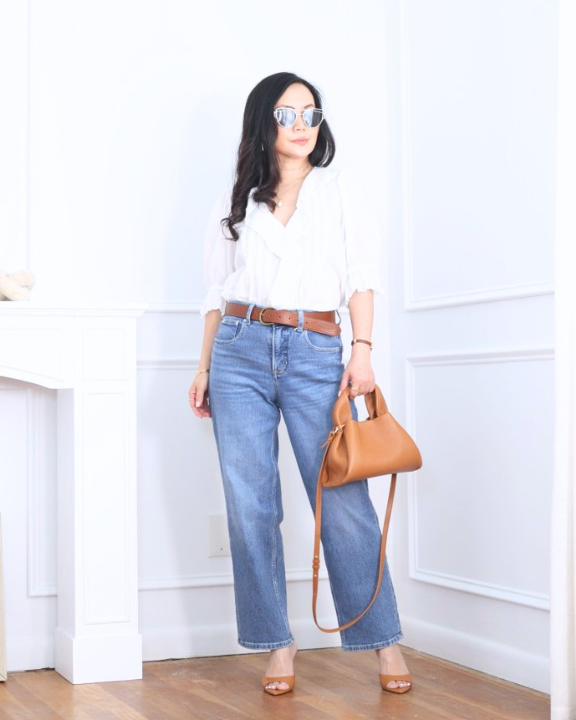 Top from Madewell paired with Spanx jeans and Mango heels — simple, flattering, and effortlessly polished for an easy day-to-night look. I’m 5’2, wearing size XS.

#LTKootd #LTKPetite #LTKOver40