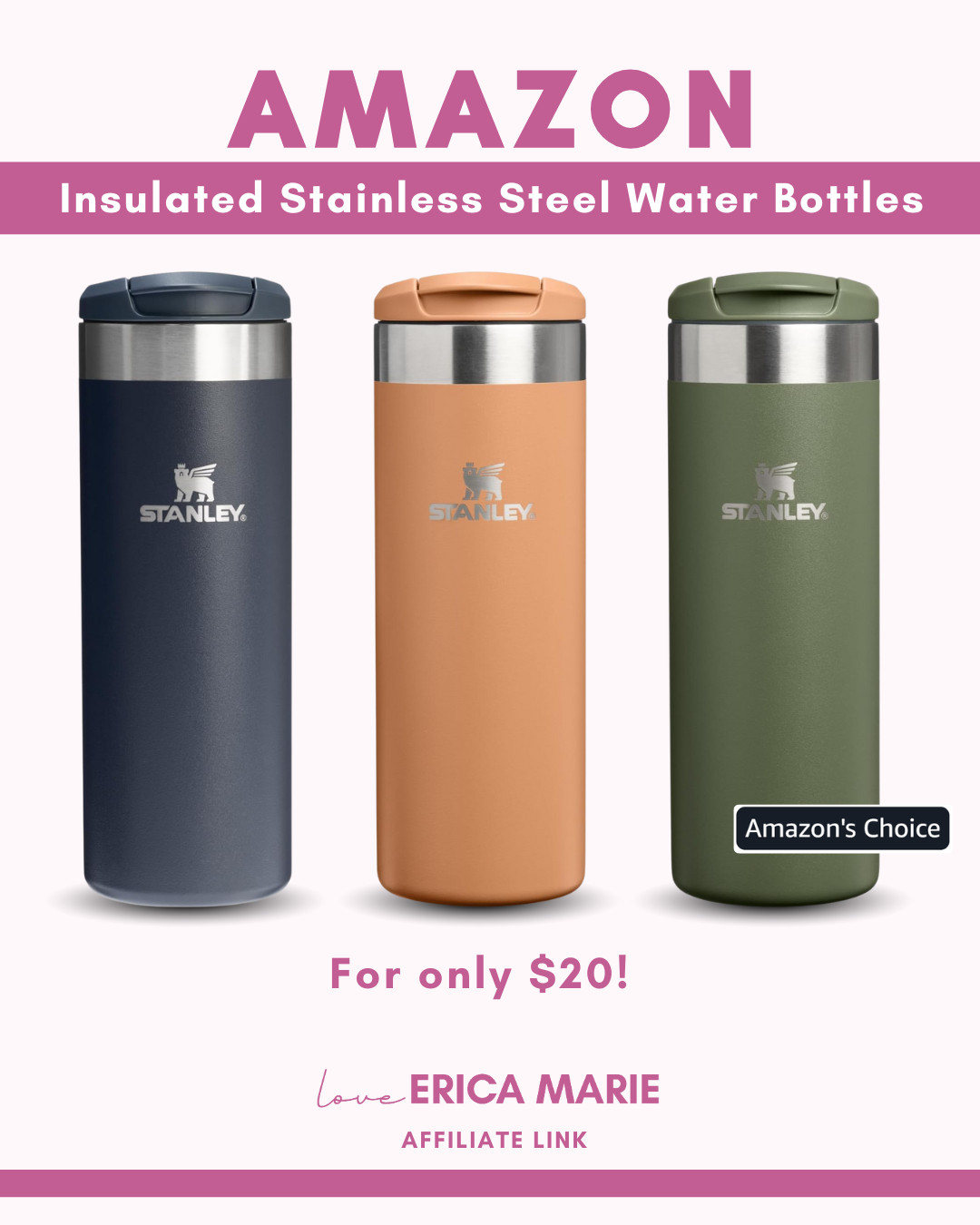 These Stanley insulated water bottles are just $20 and keep drinks cold for hours. Great for the gym or office. 

 #LTKActive #LTKSaleAlert #LTKFindsUnder50