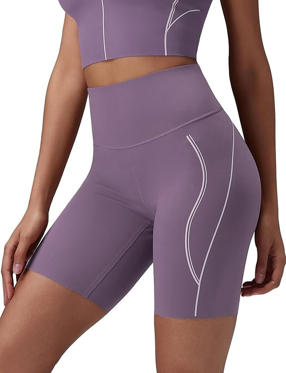 baleaf Freeleaf Broadway Women's Biker Shorts with Pockets, Dance Yoga Workout Gym Running 8" Hig... | Amazon (US)