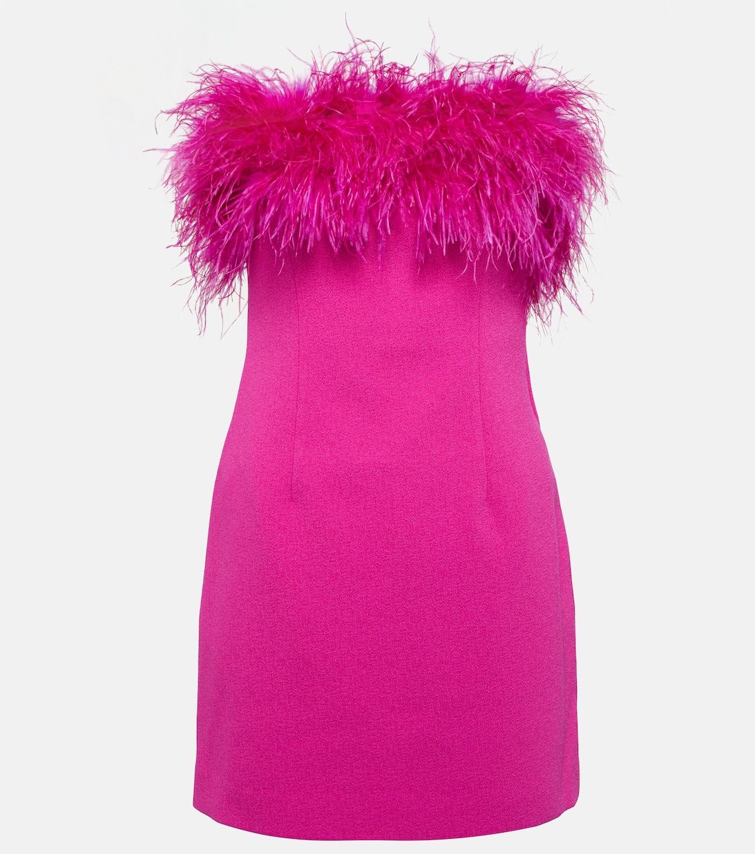 Feather-trimmed crêpe minidress | Mytheresa (INTL)