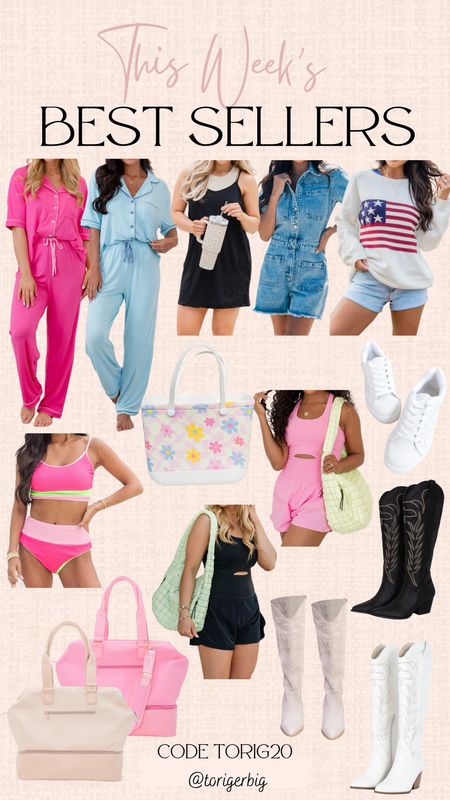 Loving all of these bestsellers from Pink Lily this week. #PinkLily #Bestseller #Bag #Boots #Style #Pajama #Swim.

Use my code TORIG20 

#LTKfindsunder50 #LTKstyletip #LTKsalealert