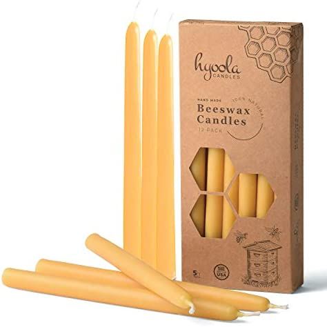 olorvela Beeswax Candles Taper Candles Handmade Candle Sticks 100% Pure Beeswax Smokeless and Driple | Amazon (US)