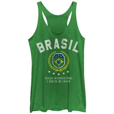 Women s Lost Gods Brasil Track and Field Racerback Tank Top Envy Green Medium | Walmart (US)