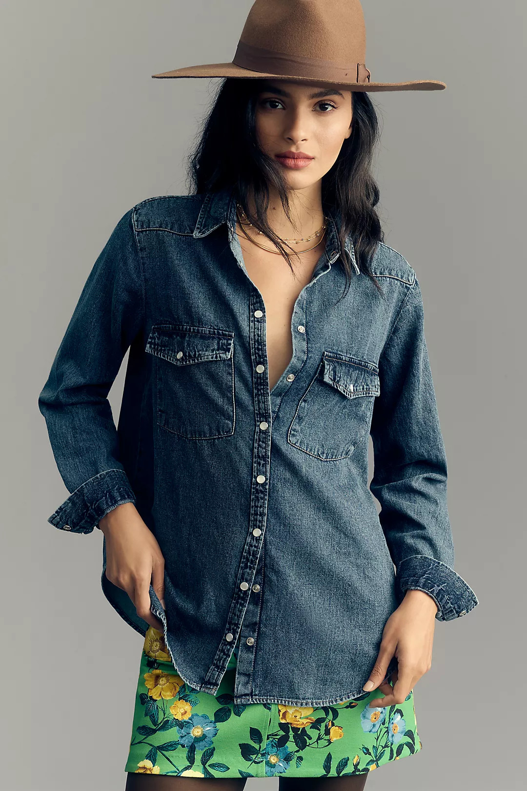 Pilcro Classic Denim Shirt | Anthropologie (US)