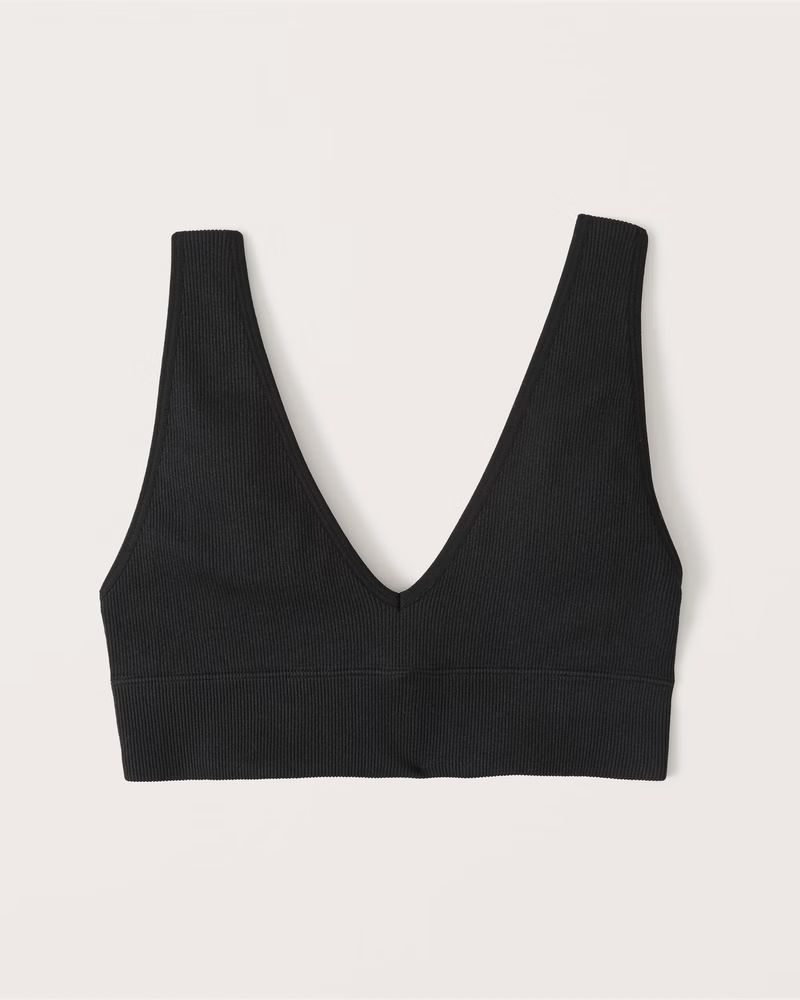 Seamless V-Neck Bralette | Abercrombie & Fitch (US)