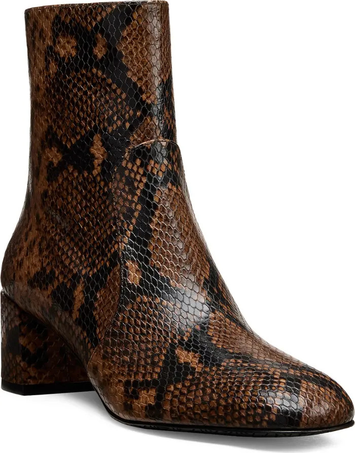 Maeve Snakeskin Embossed Bootie (Women) | Nordstrom