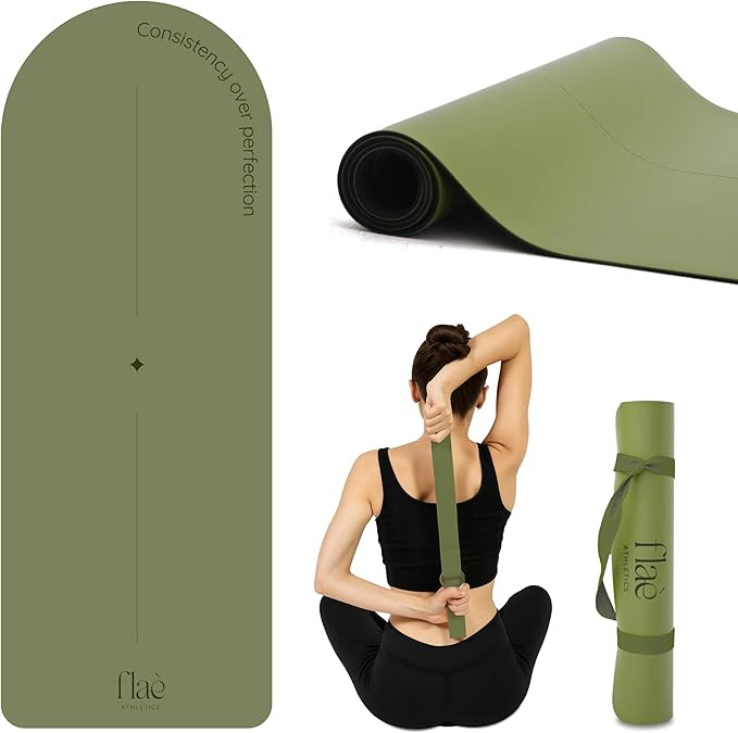 Arch-shaped Yoga Mat, Eco PU Rubber, Non-Slip Exercise Mat for Yoga, Pilates, Home Workout & Stre... | Amazon (US)