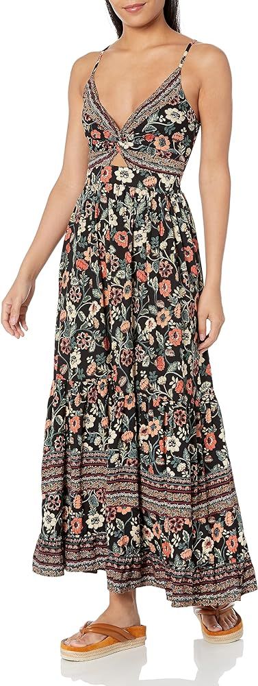 Angie Women's Peekaboo Tiered Maxi Dress | Amazon (US)