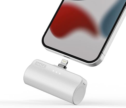 iWALK Mini Portable Charger for iPhone with Built in Cable[Upgraded], 3350mAh Ultra-Compact Power... | Amazon (US)
