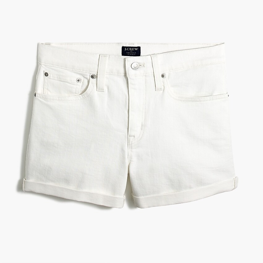 Classic denim short in white | J.Crew Factory