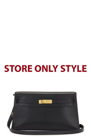 FWRD Renew Hermes Chevre Kelly Elan Shoulder Bag in Black from Revolve.com | Revolve Clothing (Global)