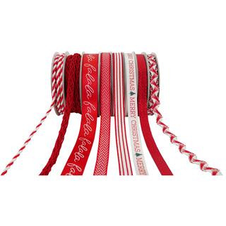 8ft. Red & White Value Pack Ribbon by Celebrate It® Christmas | Michaels Stores