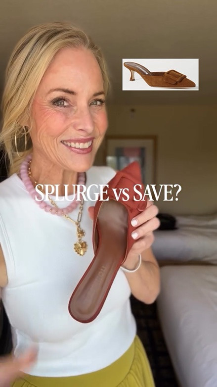 The Manolo Blahnik Maysale mules are gorgeous, 100% suede and $950. But when I found this look for less on Amazon for $51, you know I had to compare them.

The Amazon pair is faux suede, so no, we are not pretending they’re the exact same shoe. But the pointed toe, buckle detail, kitten heel and overall look are pretty darn close for an $899 difference.

And here’s something I actually love about the Amazon pair: they come in whole AND half sizes and 6 colors. The Manolos come in 10 colors, but only whole half sizes.

For $51? I’m saving. 😂

#lookforless #splurgeorsave #amazonfashion #amazonfinds #founditonamazon

#LTKOver40 #LTKWorkwear #LTKSeasonal