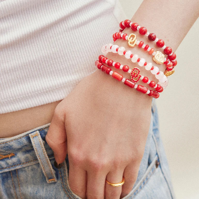 University of Oklahoma Beaded Bracelet Set - University of Oklahoma | BaubleBar
