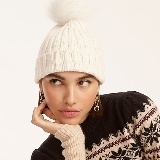Ribbed pom-pom beanie | J. Crew US