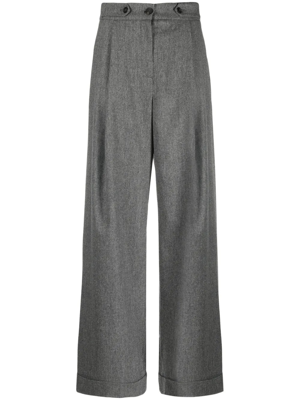 Emporio Armani high-waisted wide-leg Trousers - Farfetch | Farfetch Global