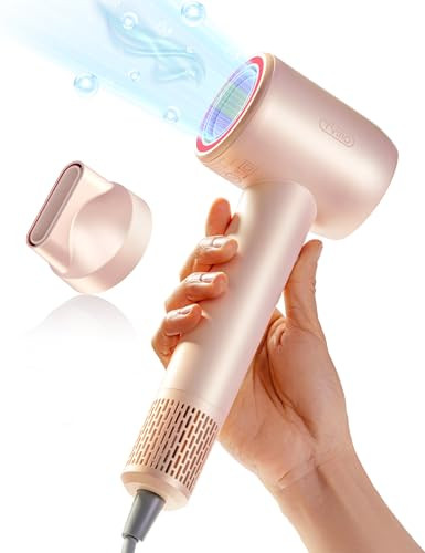 TYMO Ionic Hair Dryer for Women, High Speed Travel Blow Dryer for 5X Faster Drying & 0 Damage, Professional Portable Quiet Hairdryer with 400M Negative Ions, 4 Temps& 2 Speeds, 110,000 RPM, Gold Blush | Amazon (US)