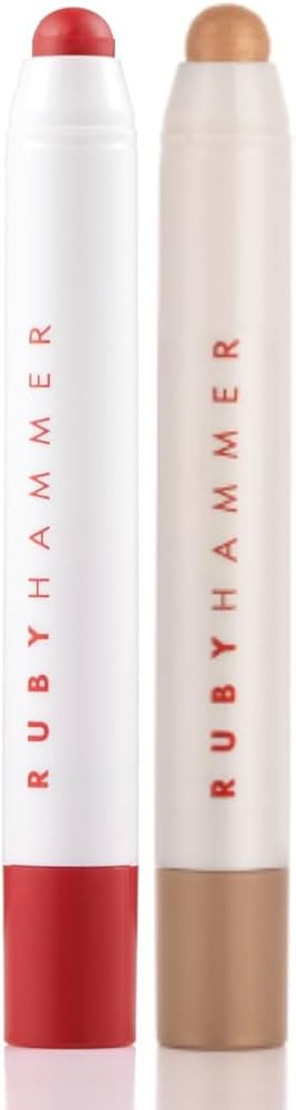 Ruby Hammer Lip Serum Balm Duo | Red & FX Gold | Designed by Award winning Make-up Artist Ruby Ha... | Amazon (UK)