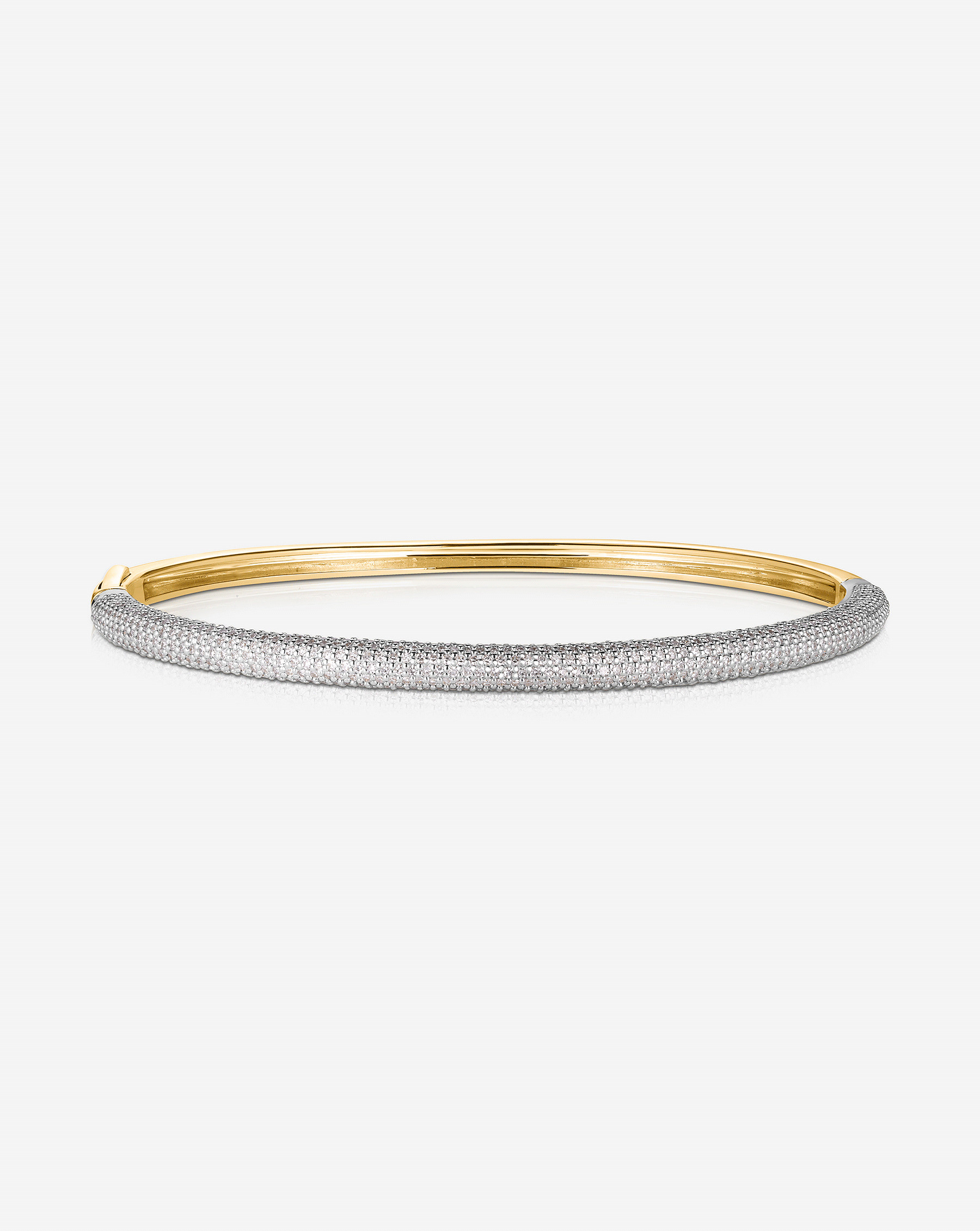 Pavé Diamond Stackable Gold Cloud Bangle | Ring Concierge