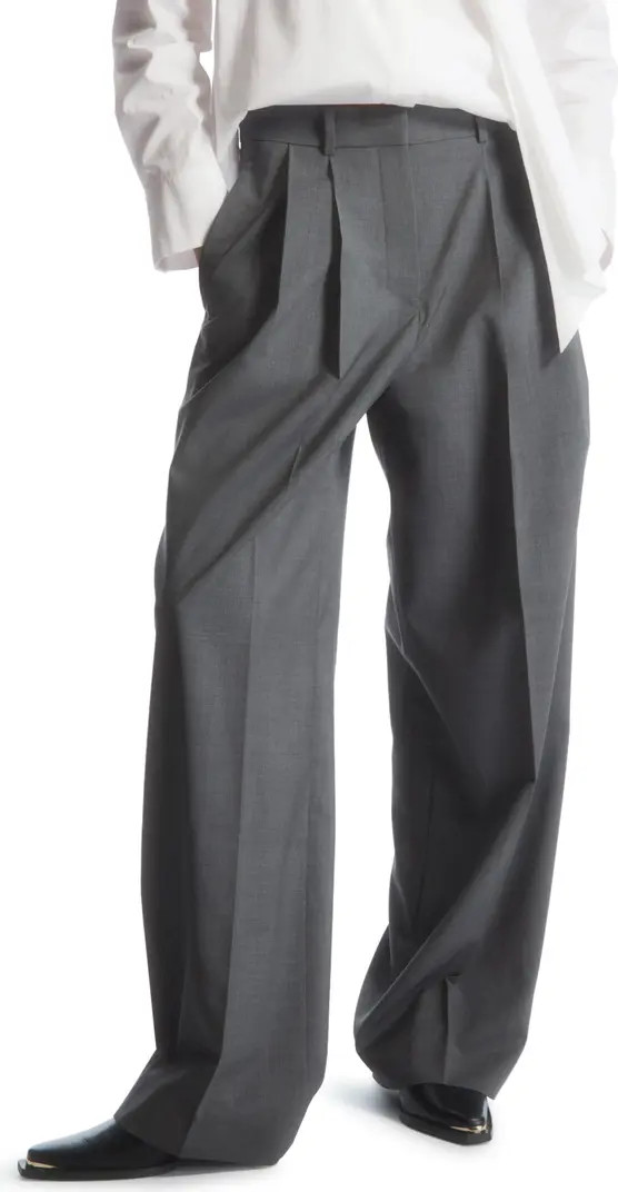 COS Pleated Wool Wide Leg Pants | Nordstrom | Nordstrom