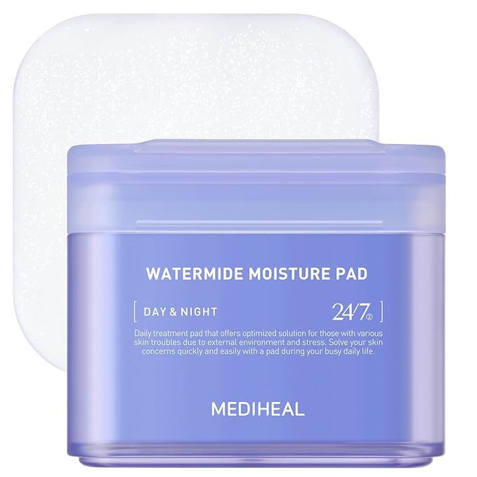 MEDIHEAL Watermide Moisture Pad - Square Cotton Facial Toner Pads with Icelandic Glacial Water - ... | Amazon (US)