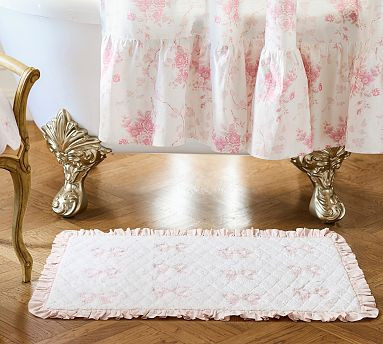 LoveShackFancy Tufted Embroidered Bow Bath Mat | Pottery Barn (US)