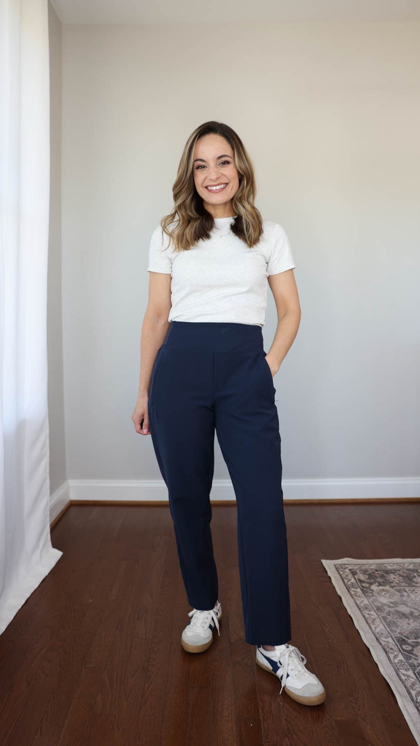 The Endless Pants from @athleta are lightweight, breathable and polished! I love the slim straight leg and details that elevate these pants, making them perfect for work, travel, and casual outfits. I’m wearing them in Petite 0, which is a size up for me, so they’re a little roomy. I would stick with your true size. 

Pants: Petite 0 - true to size (I’m wearing a size up and they’re roomy) | 25.5” inseam in petite
Ribbed Crop Tee: XS - sized up in gray heather 

#athletapartner #powerofshe


#LTKActive #LTKPetite