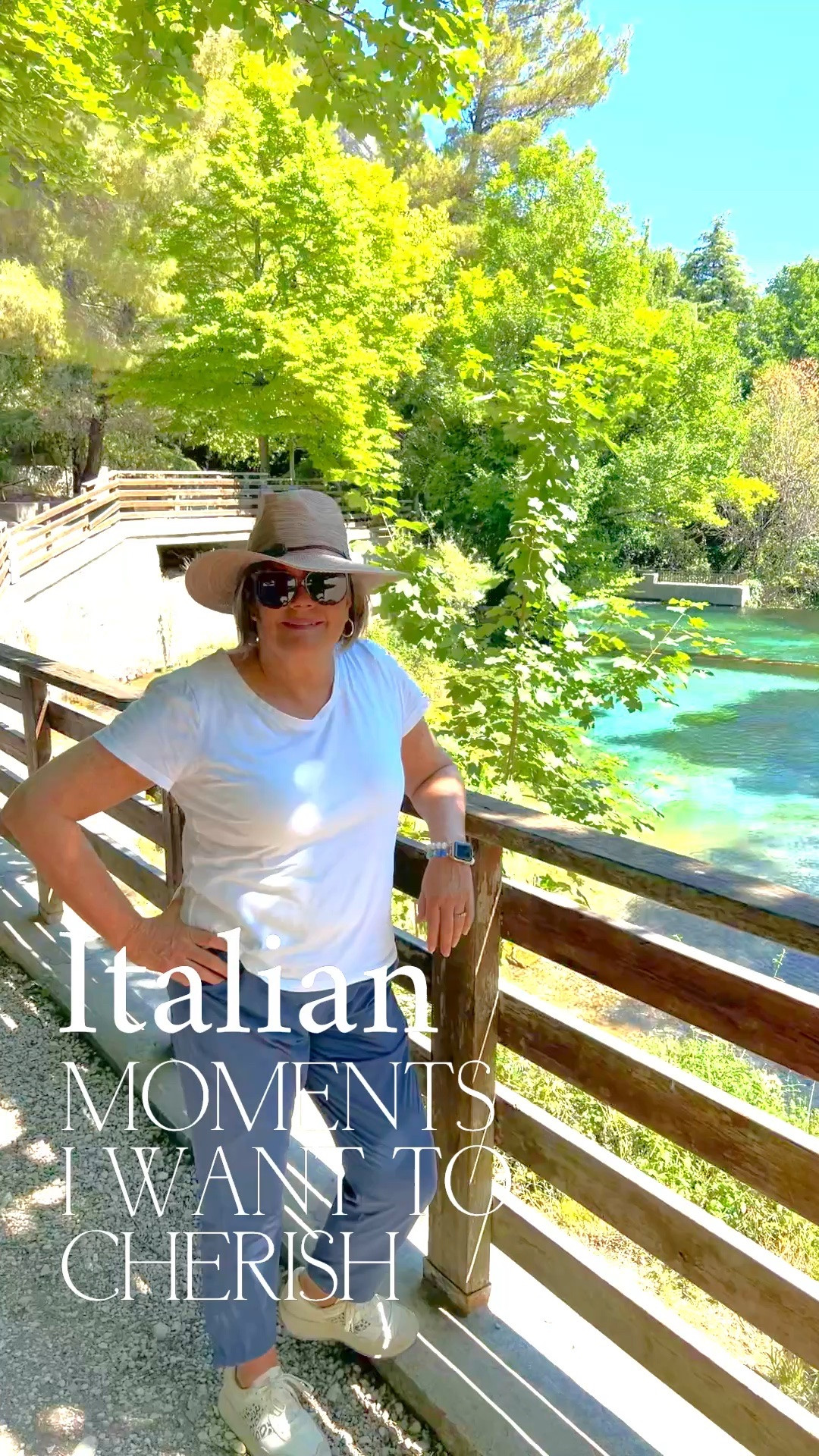 One of my favorite places in all of Italy is Fara San Martino in the Abruzzo region. 🇮🇹 The crystal-clear aqua water is breathtaking, and instead of crowds, you’ll find locals enjoying this peaceful little paradise.

On hot summer days like this, I’m grateful for lightweight travel pieces that keep me comfortable—from my breathable tee and comfy walking shoes to my favorite lightweight Coldwater Creek hat that keeps the sun off my face while we explore.

Sometimes the most beautiful places are the ones that aren’t filled with tourists. 💙 Everything I’m wearing is linked in my LTK!

#LTKTravel #ColdwaterCreekpartner #ItalyTravel #WomenOver50 #ad