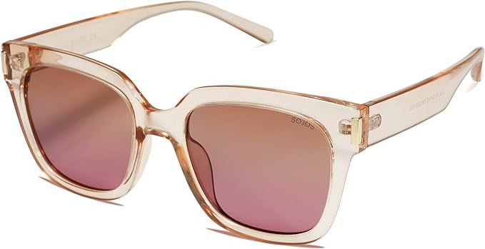 SOJOS Classic Polarized Sunglasses for Women Men Trendy Square Frame SJ2149 | Amazon (US)