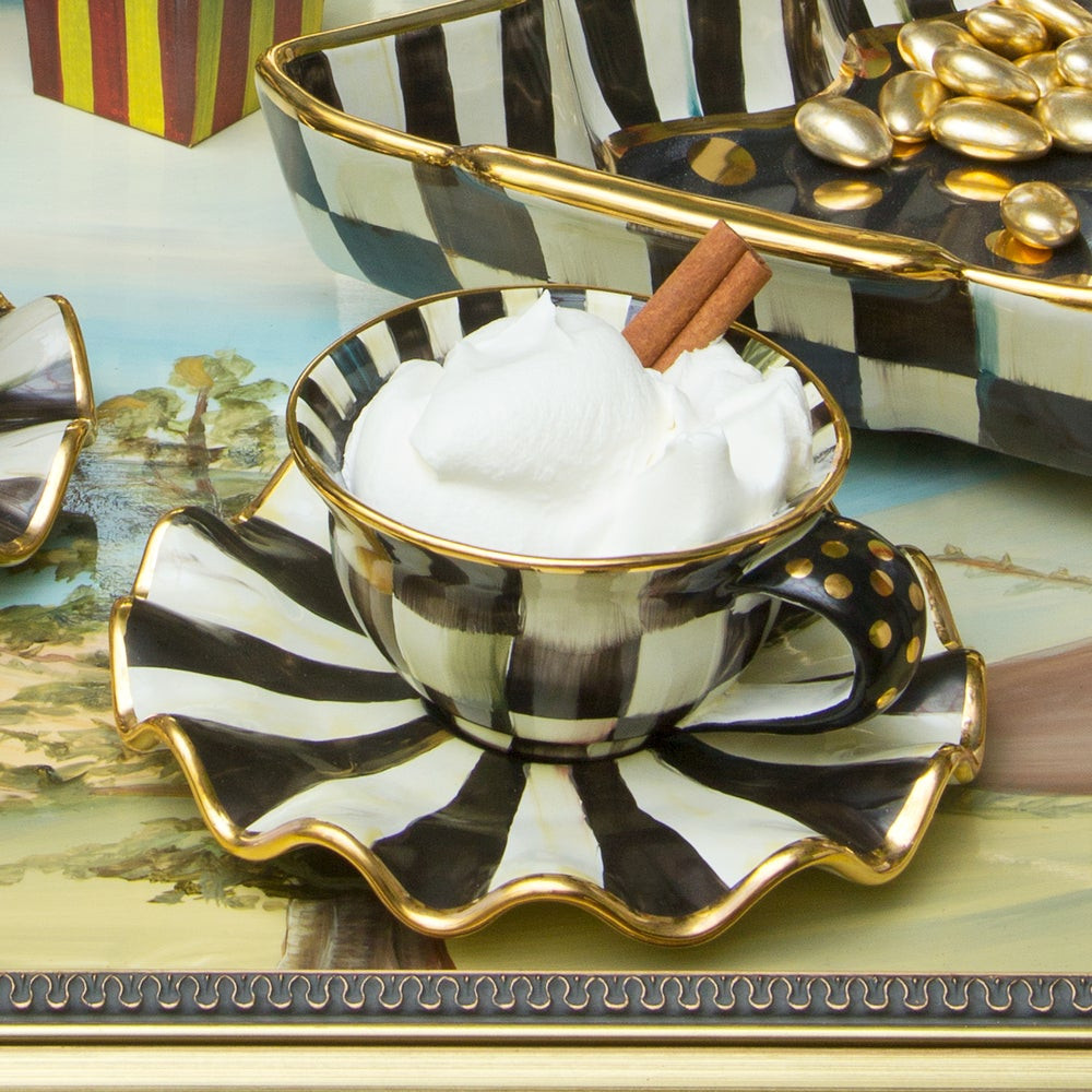 Ceramic Teacup & Saucer | MacKenzie-Childs
